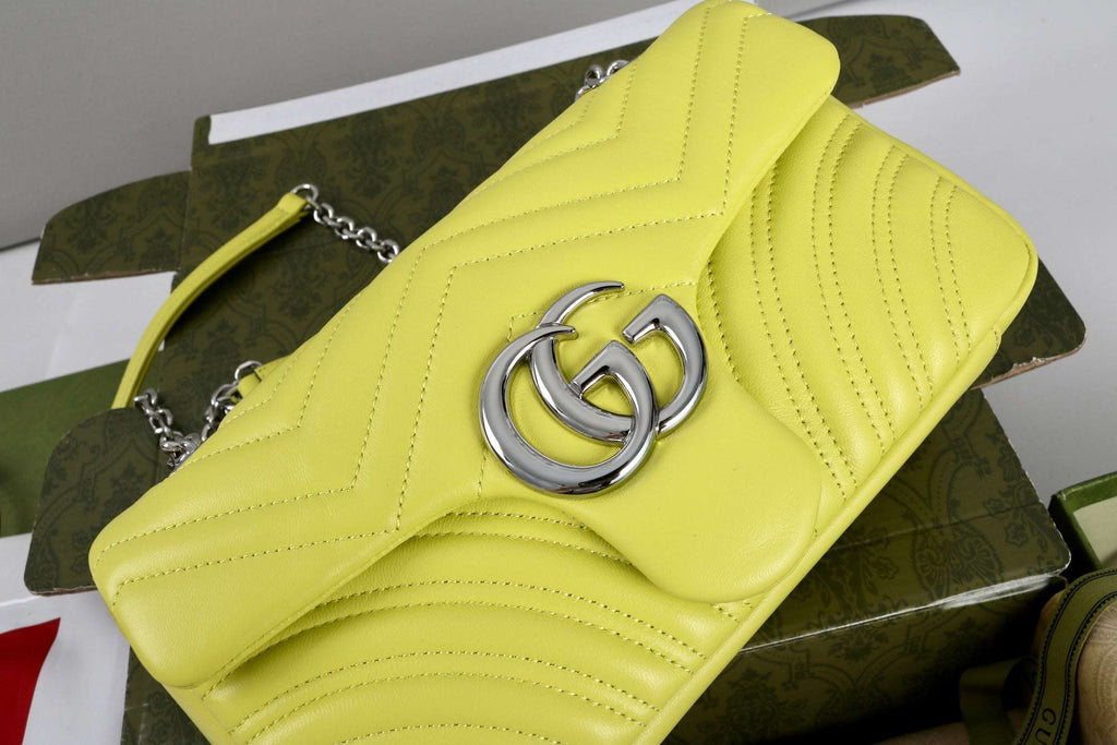 Gucci GG Marmont Shoulder Bag Yellow - Griserik