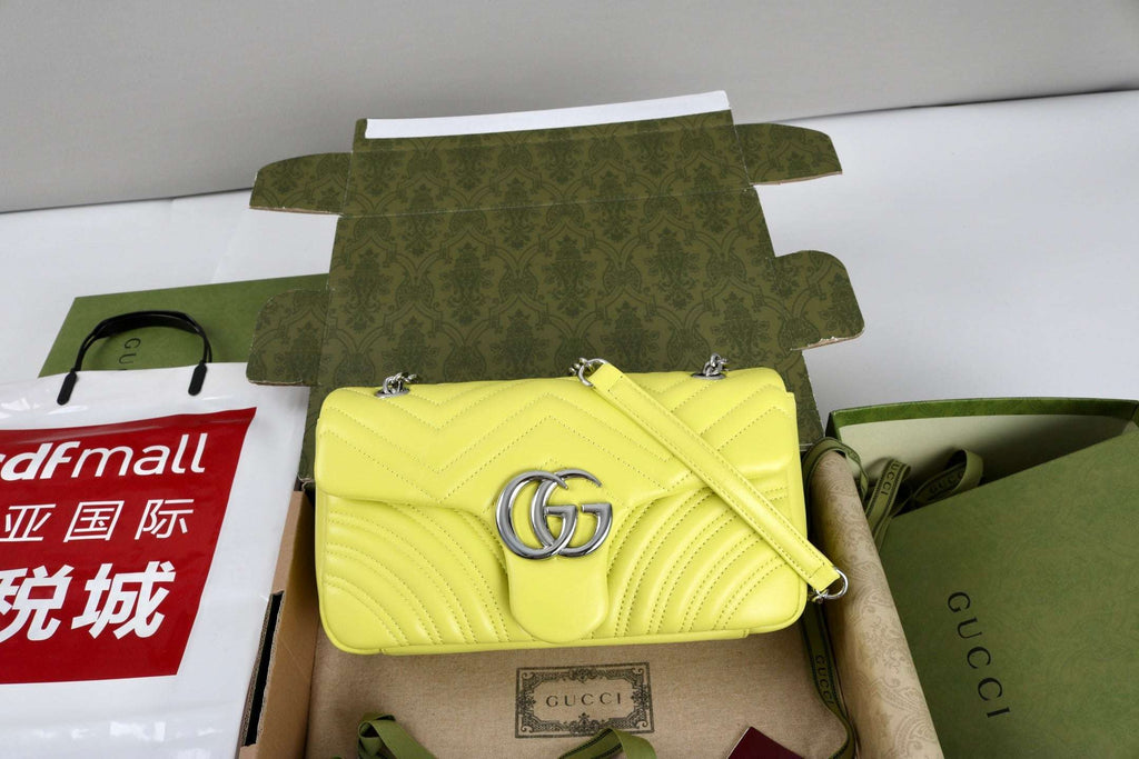 Gucci GG Marmont Shoulder Bag Yellow - Griserik