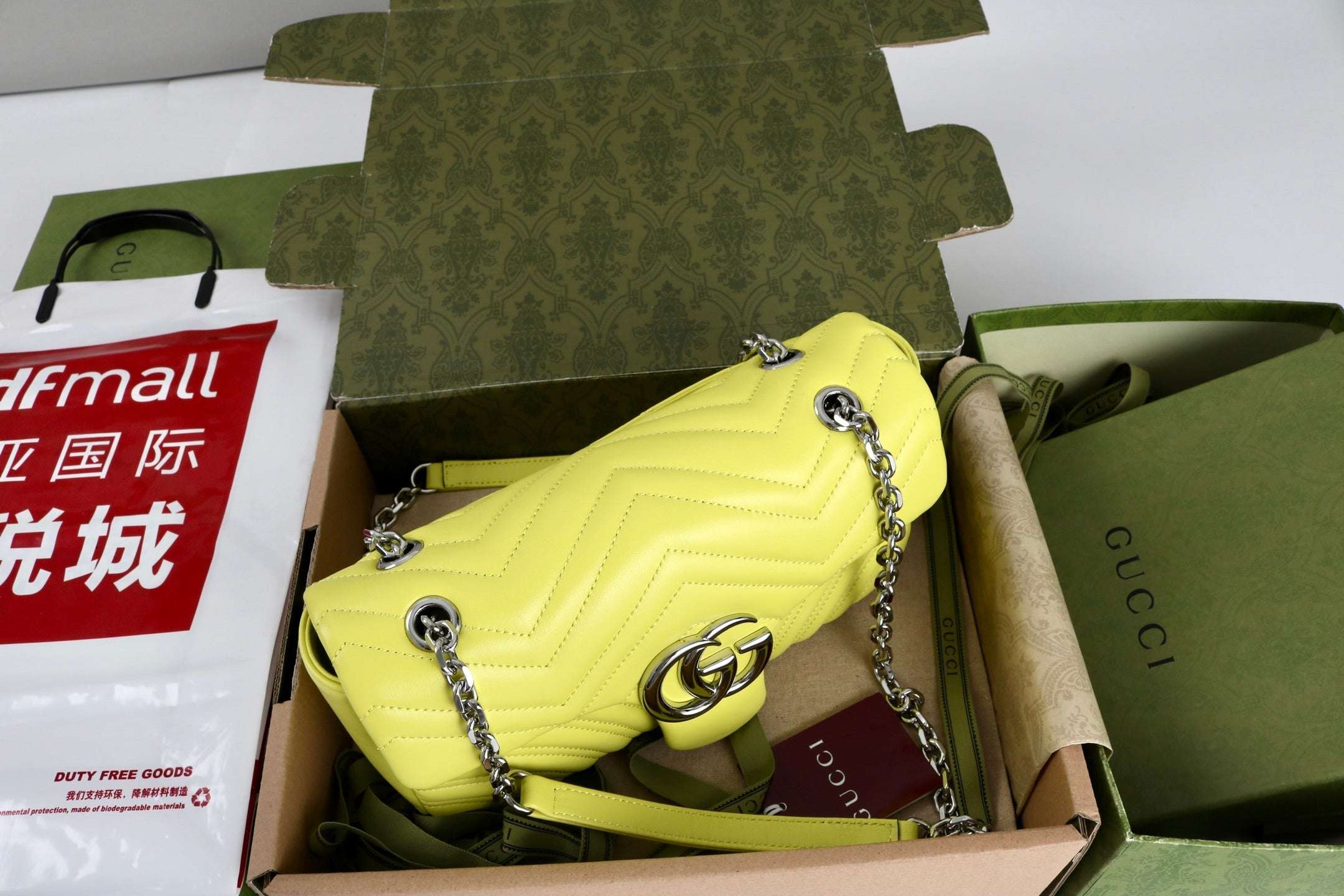 Gucci GG Marmont Shoulder Bag Yellow - Griserik