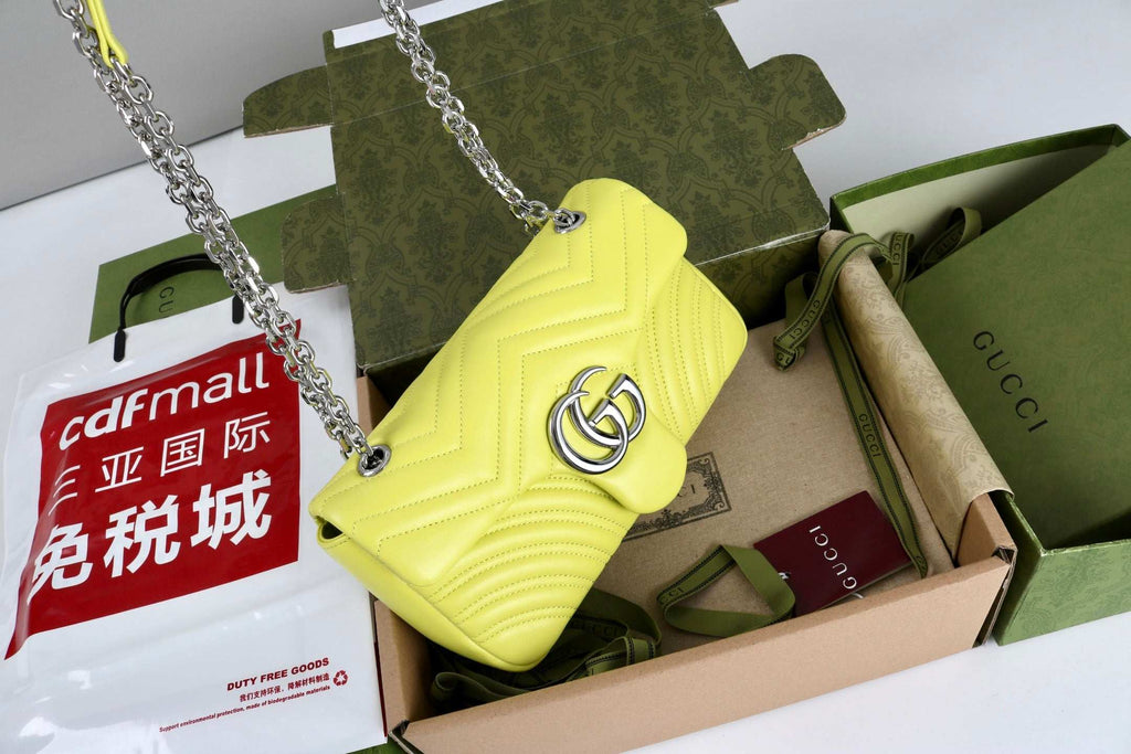 Gucci GG Marmont Shoulder Bag Yellow - Griserik