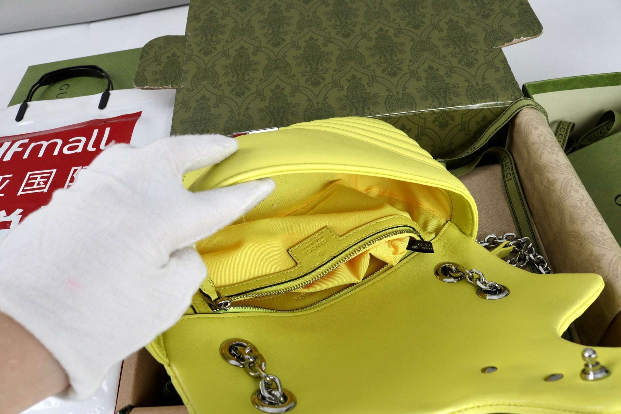 Gucci GG Marmont Shoulder Bag Yellow - Griserik