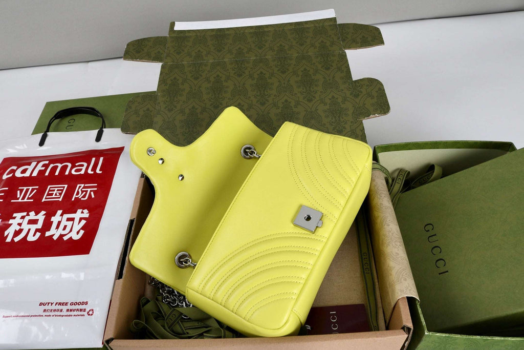 Gucci GG Marmont Shoulder Bag Yellow - Griserik