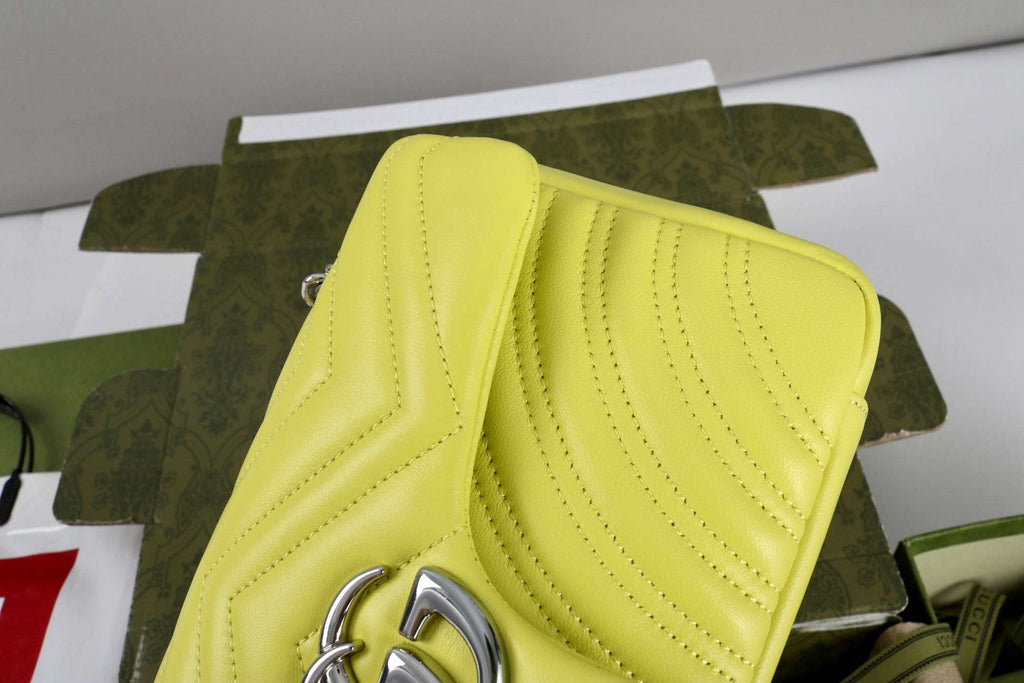 Gucci GG Marmont Shoulder Bag Yellow - Griserik