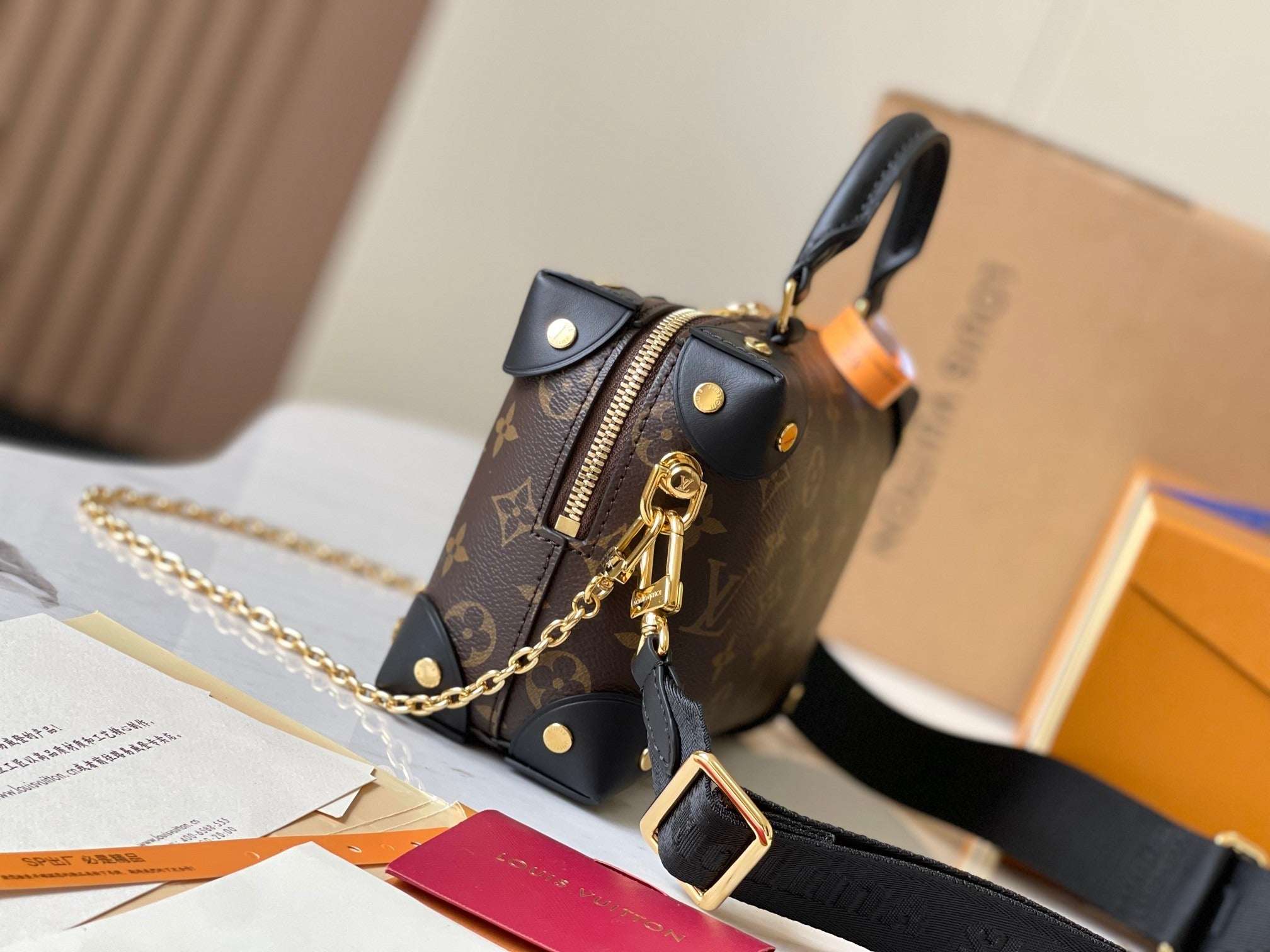 Lv Louis Vuitton Petite Malle Soufflé in Monogram Canvas - Griserik