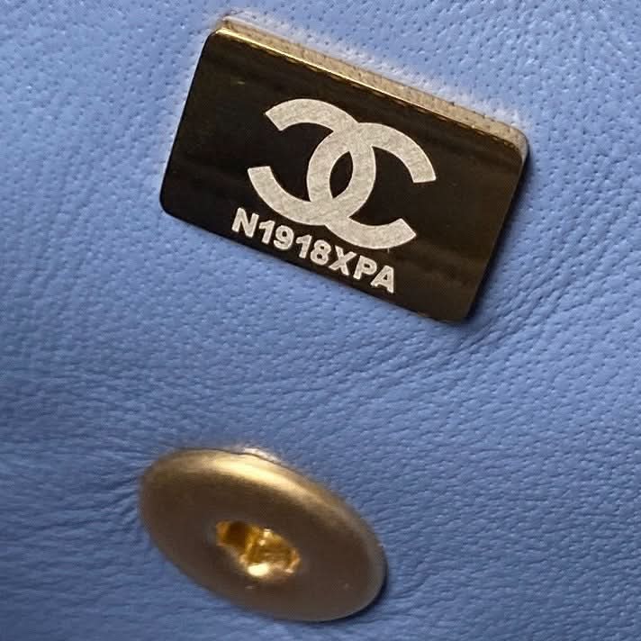 Chanel Flap Bag Blue Leather - Griserik
