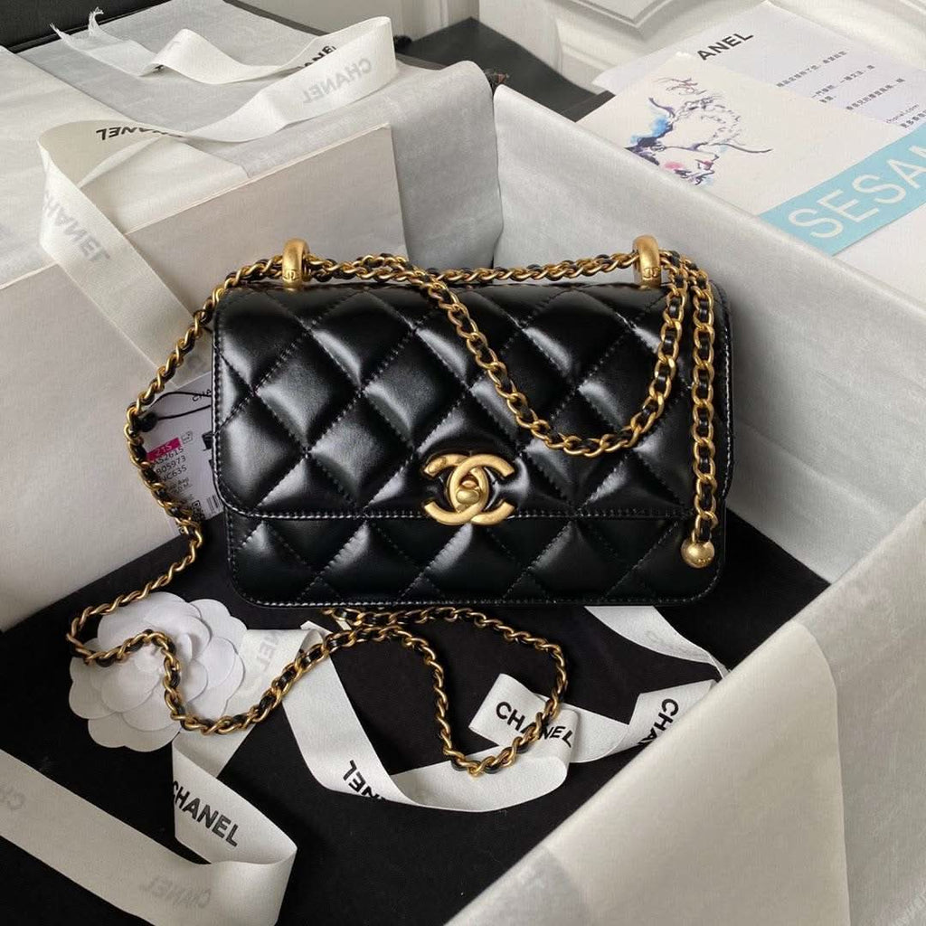 Chanel Flap Bag Black Leather - My Store