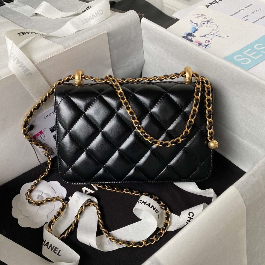 Chanel Flap Bag Black Leather - My Store