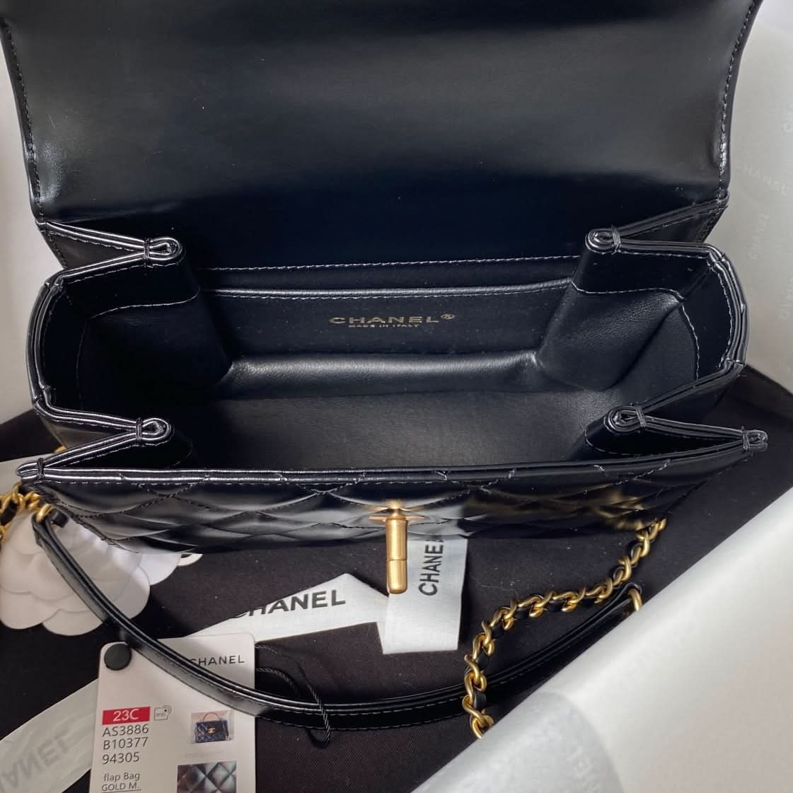 Chanel Flap Handle Bag Black - Griserik